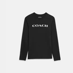 NWT COACH MEN ESSENTIAL LONG SLEEVE BLACK TOP